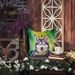 Siberian Husky King Of Mardi Gras Throw Pillow Machine Washable, Indoor Outdoor Decorative Pillow For Couch, Bed Or Patio, 14Hx14W_maomaolike.com