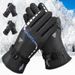 Unisex Men's winter ski gloves plus velvet thick cold protection warm outdoor riding motorcycle mountaineering touch screen waterproof_maomaolike.com