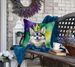 Alaskan Klee Kai King Of Mardi Gras Throw Pillow Machine Washable, Indoor Outdoor Decorative Pillow For Couch, Bed Or Patio, 18Hx18W_maomaolike.com
