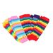 Unisex Colorful long gloves Holiday Party Party Rainbow wrist sleeve Fingerless gloves Colorful striped sleeves_maomaolike.com