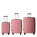 3-Piece Luggage Sets (20", 24", 28"), Suitcase With Wheels, Hardside Suitcase With Four Spinner Wheels And Scratch-Resistant Surface, Pink_maomaolike.com