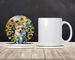 Corgi In Sunflowers Large Sandstone Coasters Pack Of 4 Absorbent Round Coasters Decor Gifts For Men Or Women, 4 In, Multicolor_maomaolike.com