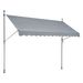 VEVOR 138x47" Patio Awning Retractable Awning Sunshade Shelter With Crank Handle_maomaolike.com