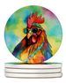 Hippie Animal Rooster Large Sandstone Coasters Pack Of 4 Absorbent Round Coasters Decor Gifts For Men Or Women, 4 In, Multicolor_maomaolike.com