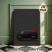 Vintage Van Painting Poster, Sleek Minimalist Graphic Poster, Stylish Retro Vehicle Artwork Featuring Black Van With Red Accents, Ideal For Living_maomaolike.com