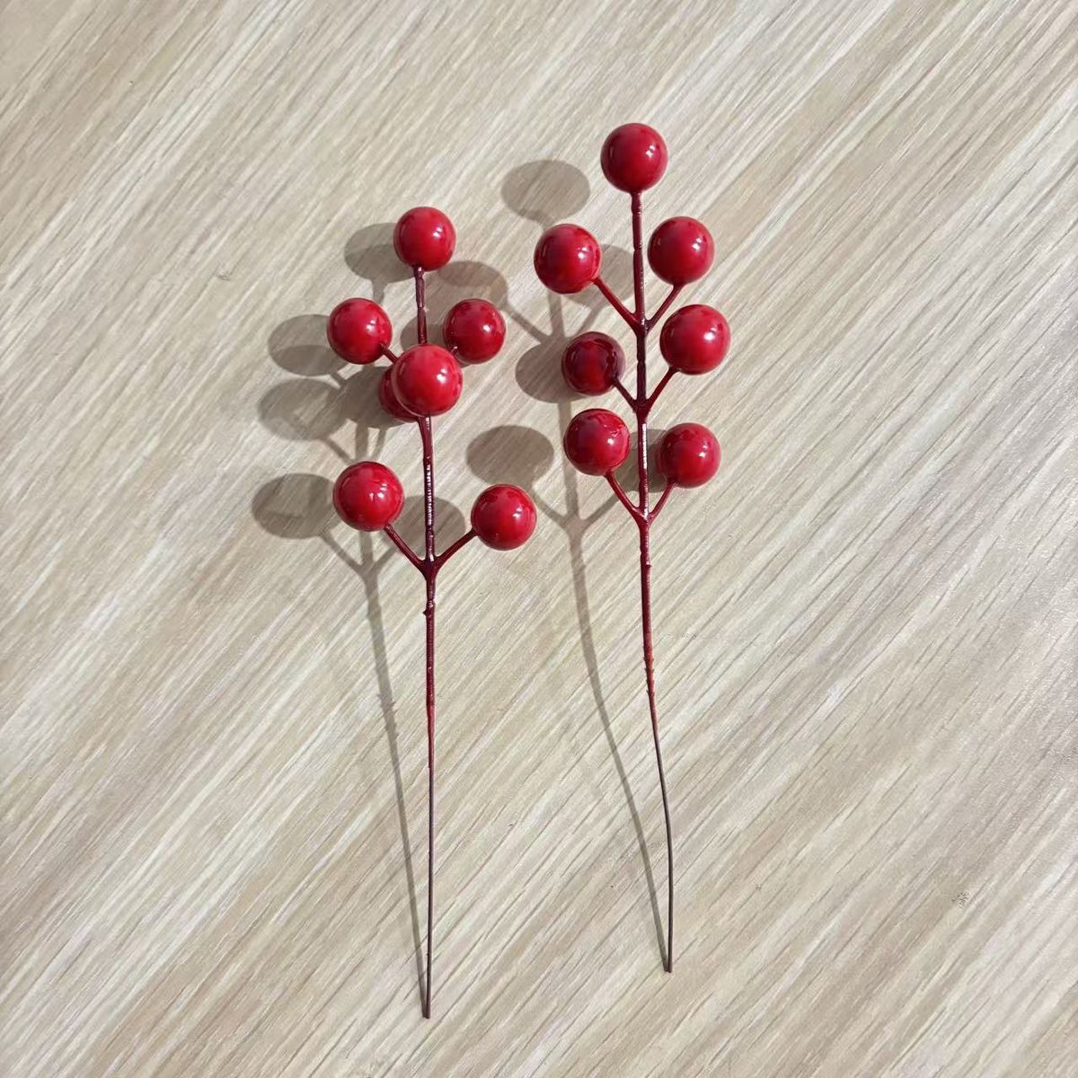 Manufacturer Wholesale 12 Single-Pronged Artificial Fork Berry Fortune Small Red Fruit New Year Flower Gift Accessories_maomaolike.com