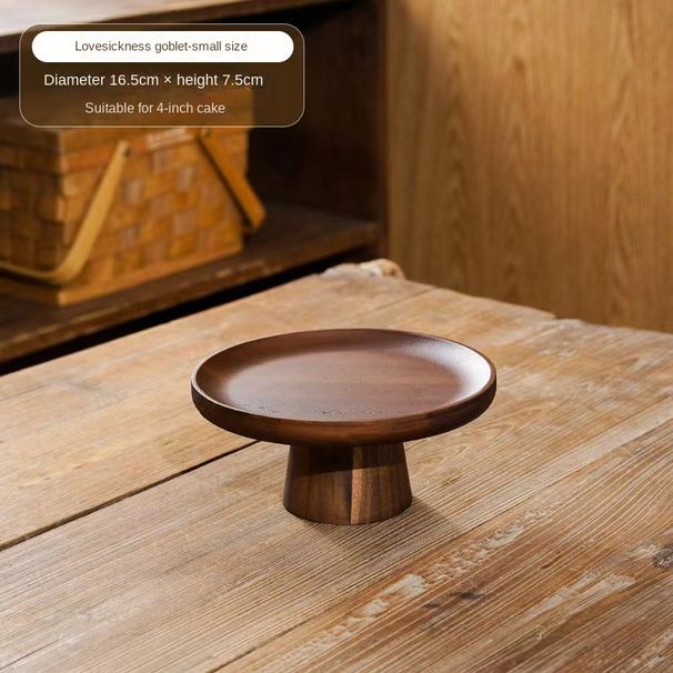 Japanese Wooden Tray Food With Glass Lid Fruit Cake Dessert Nut Snack Kitchen Storage Box_maomaolike.com