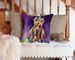 Bloodhound King Of Mardi Gras Throw Pillow Machine Washable, Indoor Outdoor Decorative Pillow For Couch, Bed Or Patio, 14Hx14W_maomaolike.com