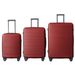 Luggage Sets ABS Hardshell 3pcs Luggage, Lightweight Durable Suitcase Sets Spinner Wheels Suitcase With TSA Lock 20''24''28'' Available(WINE RED)_maomaolike.com