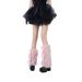 Autumn/Winter thickened fluffy bow strap leg set mid-tube y2k Spice Girl warmers_maomaolike.com