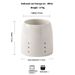 White Ceramic Utensil Holder With Drainage Holes – Minimalist Chopstick Cutlery Organizer For Kitchen, Bathroom & Office_maomaolike.com