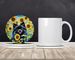 Pomeranian In Sunflowers Large Sandstone Coasters Pack Of 4 Absorbent Round Coasters Decor Gifts For Men Or Women, 4 In, Multicolor_maomaolike.com