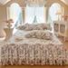 Korean Style Quilted Skirt Three-Piece Non-Slip Thickened Pure Cotton Lace Bed Cover Single Mattress Protector Set_maomaolike.com