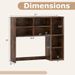 Desktop Bookshelf With 7 Open Cubbies And 3 Adjustable Shelves 2 Anti-toppling Kits For Computer Desk, Writing Desk, Vanity Table, Coffee Bar_maomaolike.com