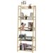 Bookshelf 5 Tiers, Bamboo Bookcase Book Shelf Storage Organizer Modern Display Shelving Unit Tall Book Shelf Corner Storage Rack For Home Office,Living Room,Kitchen,Bedroom,Bathroom, Office,Industrial_maomaolike.com
