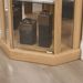 Corner Lighted Curio Cabinet Corner Glass Cabinet Lighted Curio Cabinet Corner Display Case For Living Room, Curio Cabinet, Antique Collection, Wine,Bar Glass Storage Light Included,Dark Cherry_maomaolike.com
