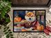 Shiba Inu Fall Kitchen Pumpkins Doormat Front Door Mat Indoor Outdoor Rugs For Entryway, Non Slip Washable Low Pile, 24H X 36W_maomaolike.com