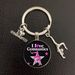 Creative I Love Gymnastics Time Glass Keychain Pendant Metal Key Ring for Men and Women_maomaolike.com