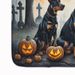Doberman Pinscher Spooky Halloween Memory Foam Kitchen Mat Machine Washable Anti-Fatigue Mat Cushion Comfort Bath Mat Or Kitchen Rug_maomaolike.com