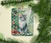 Australian Mist Cat By The Christmas Tree Porcelain Ornament Christmas Tree Hanging Decorations For Home Christmas Holiday, Rectangle, Gift, Multicolor_maomaolike.com