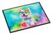 Westie Hippie Dawg Doormat Front Door Mat Indoor Outdoor Rugs For Entryway, Non Slip Washable Low Pile, 24H X 36W_maomaolike.com