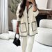Women's suit autumn new fashion casual loose solid color two-piece set_maomaolike.com