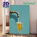 Creative Beer Themed Painting Poster, Whimsical Surreal Scene Poster, Unique Eye-catching Decor Ideal For Home Bar, Kitchen Or Lounge_maomaolike.com
