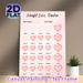 Weight Loss Tracker Painting Poster, Soft Pink Heart & Polka Dot Style Poster, Practical Tool To Track Weekly Weight Loss Progress, Ideal For Home Or_maomaolike.com