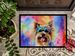 Yorkshire Terrier Hippie Dawg Doormat Front Door Mat Indoor Outdoor Rugs For Entryway, Non Slip Washable Low Pile, 24H X 36W_maomaolike.com