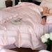 New Chinese Style Four-Piece Set Red Bed Sheet Butterfly Embroidery Cover Celebration Wedding Room Double Happiness Quilt Bedding_maomaolike.com