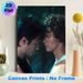 Intimate Male Connection Painting Poster, Moody Dim-lit Close-up Moment Poster, Evokes Warm Emotional Feelings For Bedroom, Living Room Wall Decor_maomaolike.com
