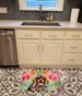 Doberman Pinscher Hippie Dawg Memory Foam Kitchen Mat Machine Washable Anti-Fatigue Mat Cushion Comfort Bath Mat Or Kitchen Rug_maomaolike.com