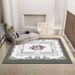 Living Room Rug Large Size Gorgeous Gold Frame Design Bedroom Rug Plush Thickened Machine Washable Thickened Underlay Interior Decorative Rug_maomaolike.com