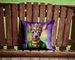 American Hairless Terrier King Of Mardi Gras Throw Pillow Machine Washable, Indoor Outdoor Decorative Pillow For Couch, Bed Or Patio, 14Hx14W_maomaolike.com