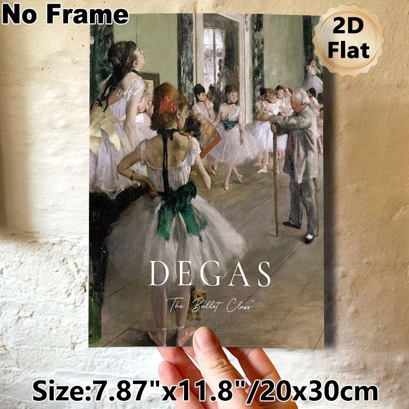 Ballet Class Themed Painting Poster, Vintage Impressionist Ballet Dancers & Instructor Scene Poster, Timeless Classic Art Decor Perfect For Home_maomaolike.com