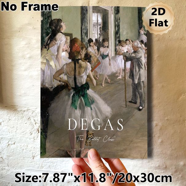 Ballet Class Themed Painting Poster, Vintage Impressionist Ballet Dancers & Instructor Scene Poster, Timeless Classic Art Decor Perfect For Home_maomaolike.com