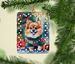 Pomeranian Christmas Porcelain Ornament Christmas Tree Hanging Decorations For Home Christmas Holiday, Rectangle, Gift, Multicolor_maomaolike.com