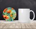 California California Poppies In Watercolor Large Sandstone Coasters Pack Of 4 Absorbent Round Coasters Decor Gifts For Men Or Women, 4 In, Multicolor_maomaolike.com