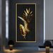 Golden Flower Butterfly Home Decor Gold Leaf Floral Living Room Entrance Hanging Frameless Canvas Painting_maomaolike.com