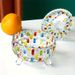 Colored Glass Snack Jar, Candy Jar, Covered Fruit Tray, Living Room Candy Storage Jar_maomaolike.com