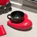 Korean-style Coffee Cup With Heart-shaped Coaster, Creative And Novelty, Featuring A Patterned Ceramic Cup And Saucer Set In A Gift Box_maomaolike.com