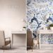 45*300cm Blue Floral Wallpaper | Peel & Stick Removable Waterproof | Vintage Botanical Wall Decor | Elegant European Style | Renter-Friendly_maomaolike.com