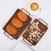 Rectangular Woven Wicker Bread Basket With Dual Handles Brown Decorative Storage Bin For Snacks Fruits Kitchen_maomaolike.com
