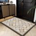 Living Room Rug Large Size Gorgeous Gold Frame Design Bedroom Rug Plush Thickened Machine Washable Thickened Underlay Interior Decorative Rug_maomaolike.com