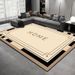 Living Room Rug Large Size Gorgeous Gold Frame Design Bedroom Rug Plush Thickened Machine Washable Thickened Underlay Interior Decorative Rug_maomaolike.com
