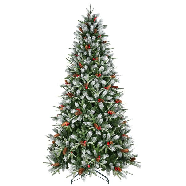 9ft PE/PVC Tree
Red Fruit*111pcs Pine Cone*111pcs_maomaolike.com