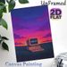 Retro Computer Pixel Art Painting Poster, Vibrant Sunset Sky Pixelated Nostalgic Scene Poster, Unique Nostalgic Vibe Ideal For Home Office, Bedroom_maomaolike.com