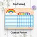 Rainbow Themed Reward Chart Painting Poster, Vibrant Cheerful Rainbow & Confetti Design Poster, Practical Tool To Track Daily Progress And Rewards_maomaolike.com
