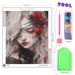 PhotoCustom Diy Diamond Painting Lovely And Beautiful Woman Round Diamond Embroidery Wall Art Unique Gift_maomaolike.com