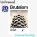 Brutalist Architecture Painting Poster, Monochrome Retro Les Choux De Créteil Building Poster, Distinctive Architectural Art Decor Ideal For Home_maomaolike.com